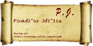 Pinkász Júlia névjegykártya